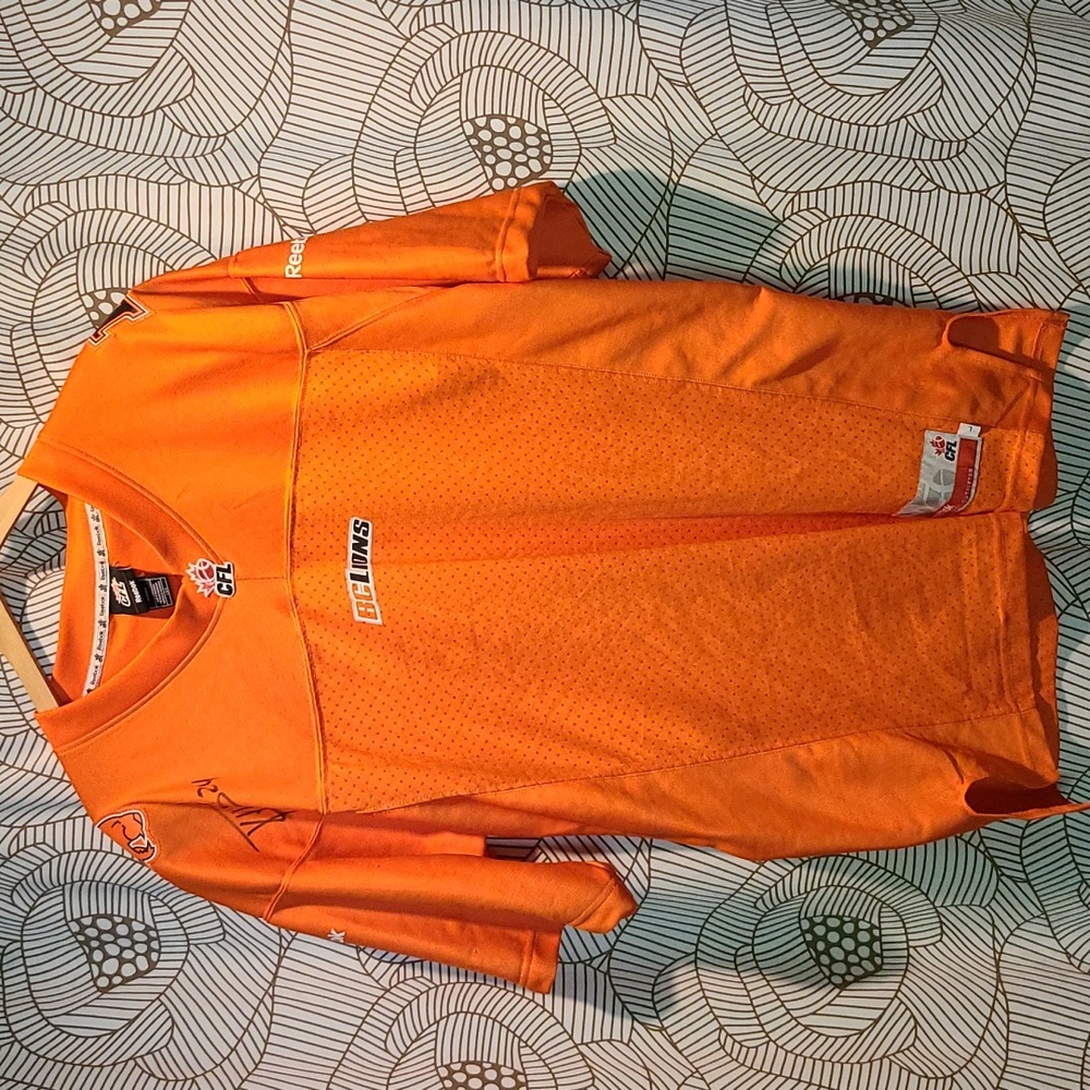 Official CFL BC Lions Jersey Signed by All-Star